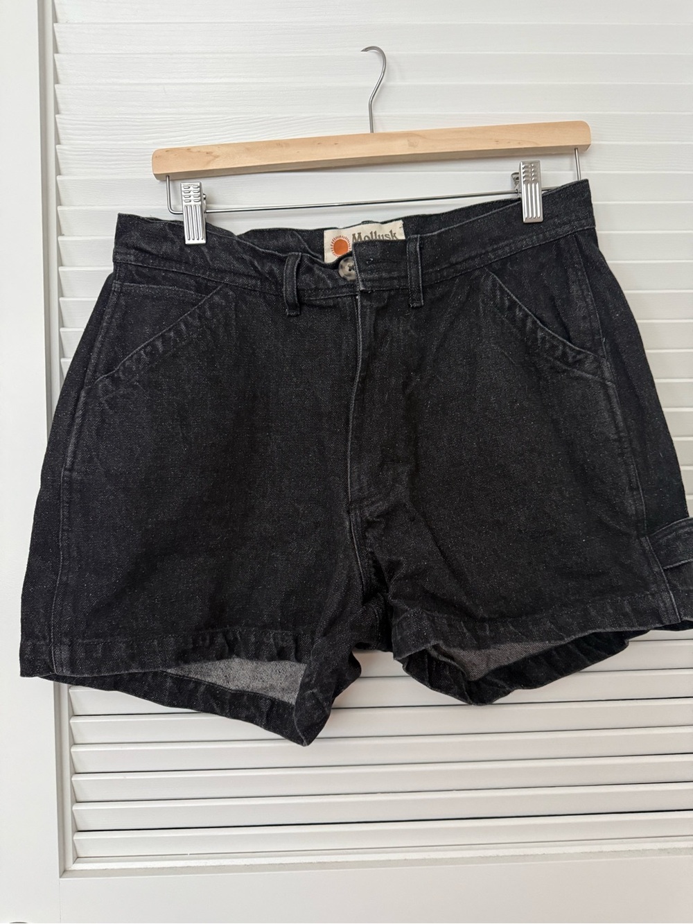 Mollusk Black High-Rise Denim Shorts - Picture 1 of 3